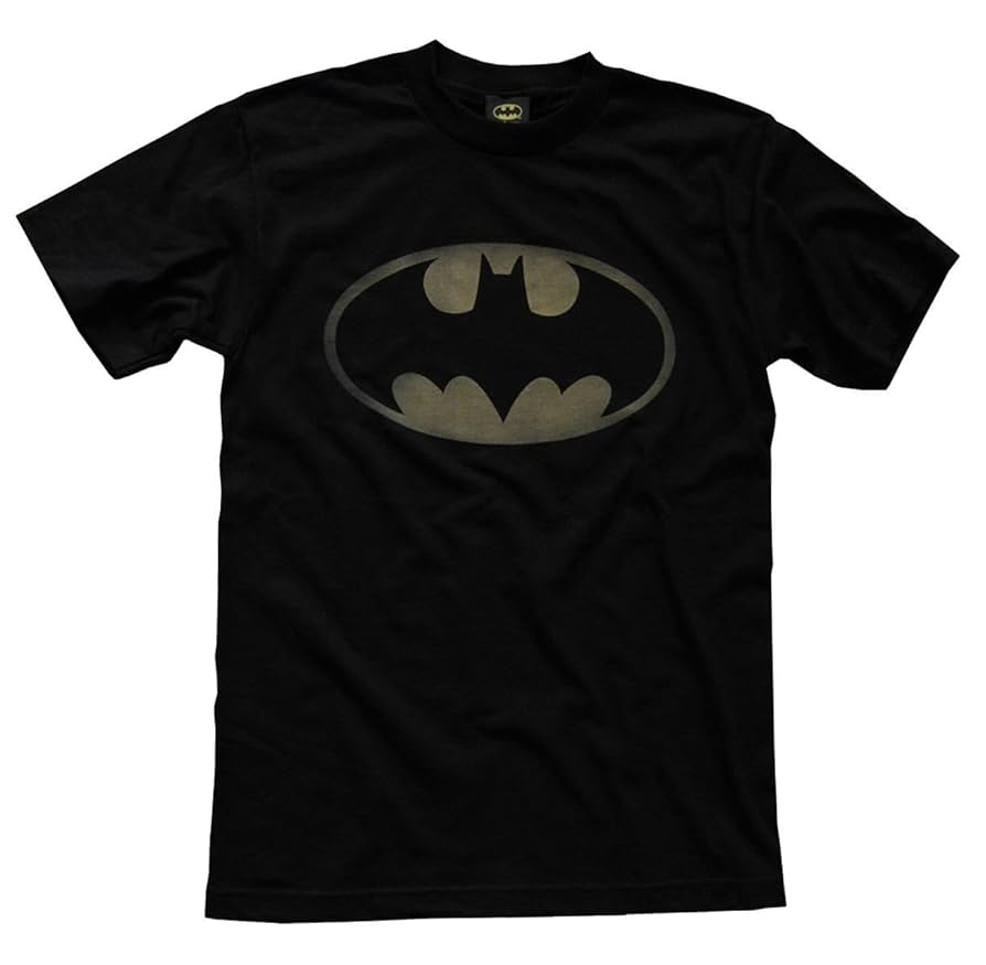 Amazon.com: BATMAN VINTAGE LOGO T-SHIRT, Officially Licensed